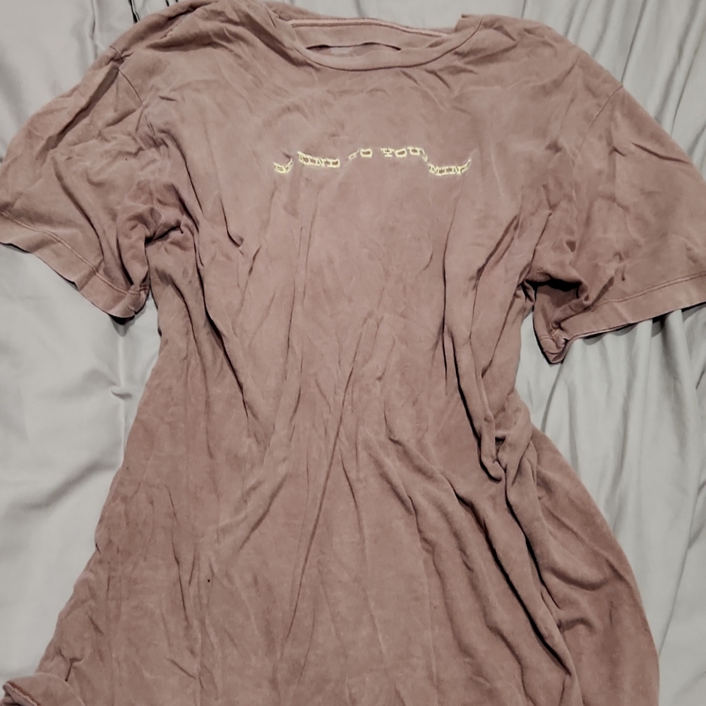 Brown graphic T shirt